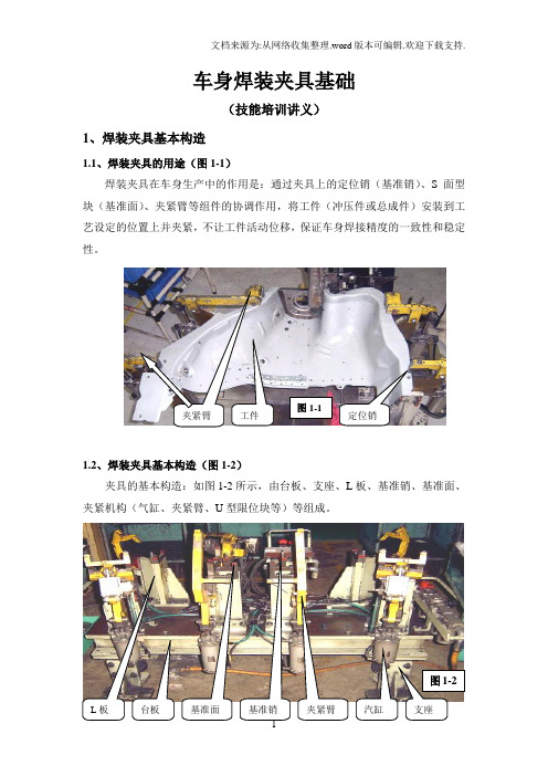 车身焊装夹具基础讲义