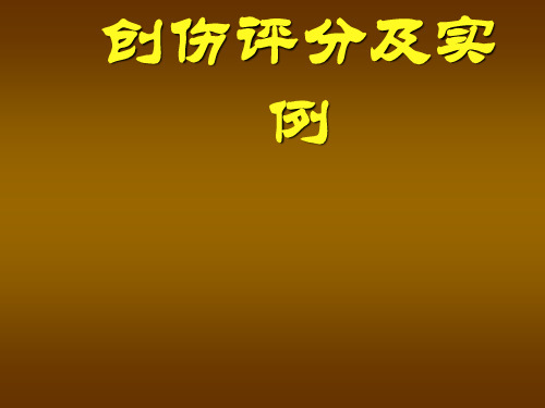 创伤评分及实例精选PPT