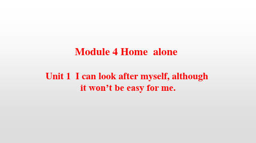 外研版九年级英语上册课件Module 4  Home alone