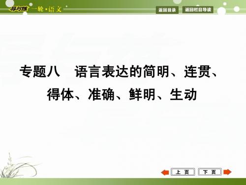 高考语文复习ppt课件：语言表达的简明
