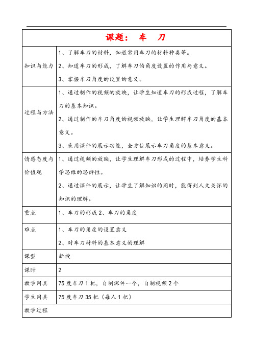 教案---车刀