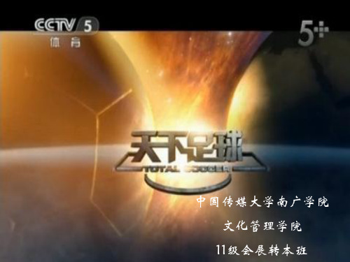 央视天下足球栏目15年经典解析28页PPT
