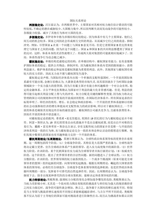 国际关系理论