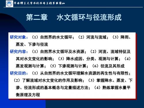 水文循环与径流形成