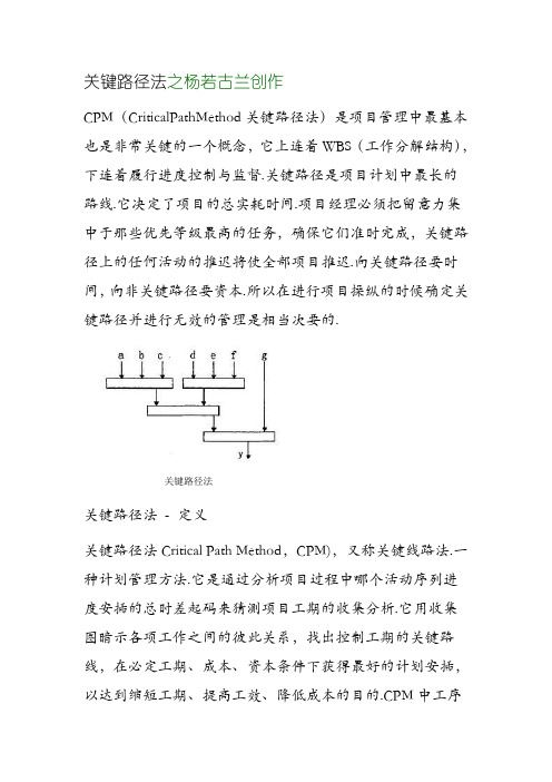 关键路径(自己整理,理解简单易掌握)
