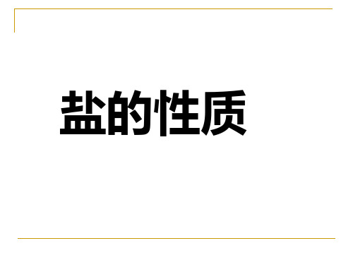 北京课改版九下化学 1盐的性质 课件