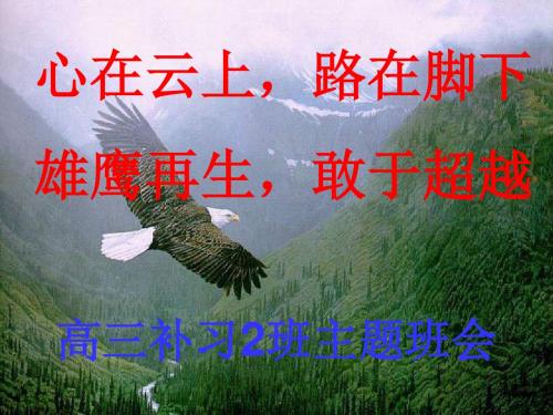 主题班会：心在云上,路在脚下;雄鹰再生,敢于超越ppt