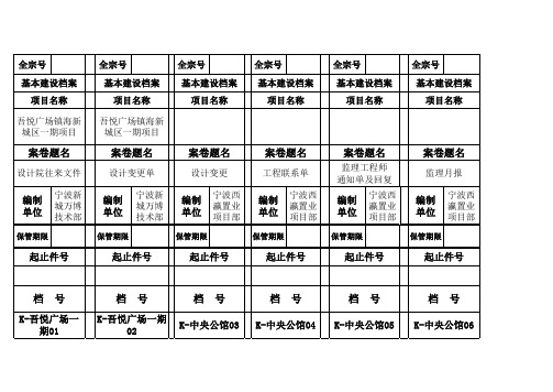 竣工资料脊背