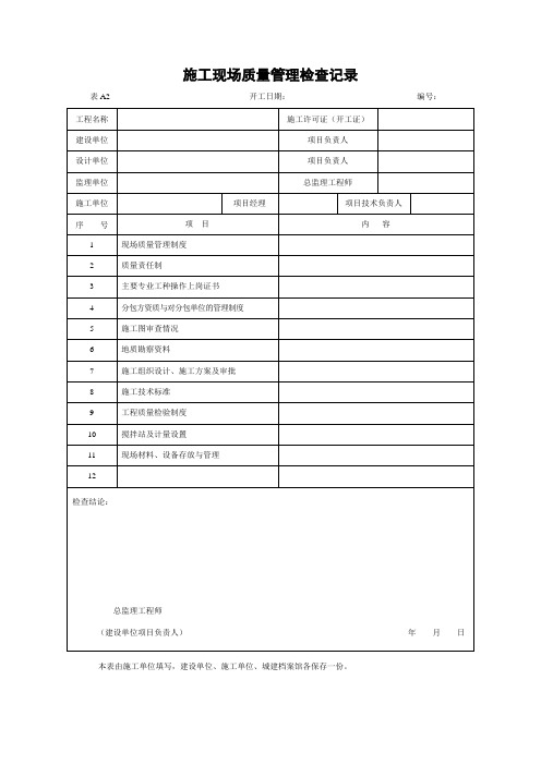 外墙内保温所需所有表格资料汇总