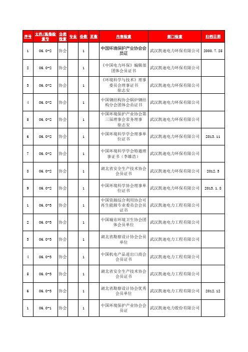 文书档案(证照、资质类)