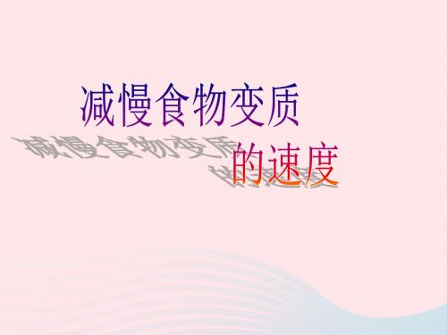 四年级科学下册 3 食物 6 减慢食物变质的速度课件1 教