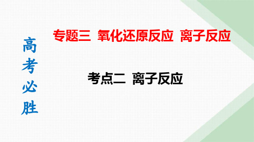 高考化学专题复习离子反应