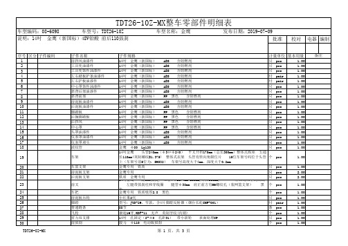TDT26-10Z整车BOM.XLS