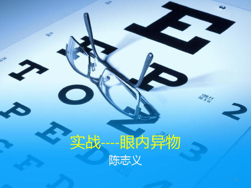 眼内异物PPT课件