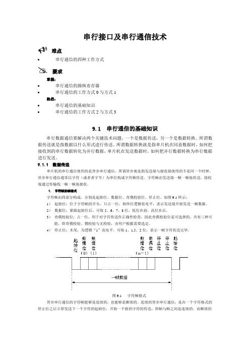 串行接口及串行通信技术