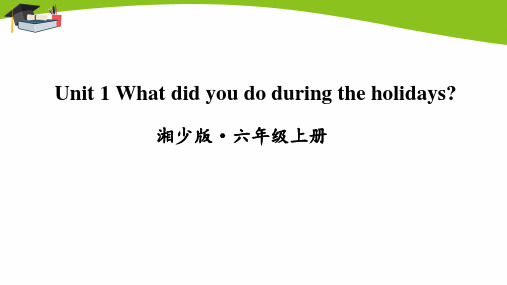 湘少六年级上册英语Unit 1 What did you do during the holidays