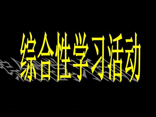 中考语文综合实践复习课件
