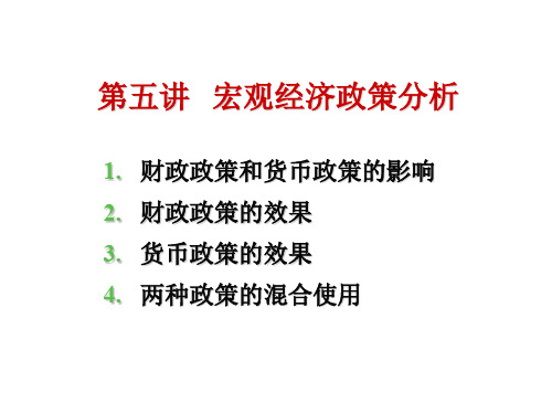 宏观经济15 宏观经济政策分析(XXXX级)