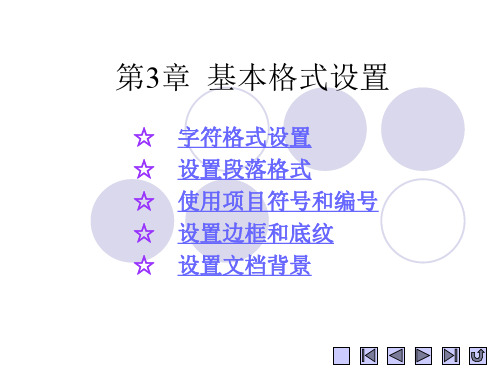 第3章基本格式设置课件