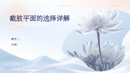 截肢平面的选择详解