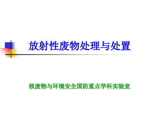 《放射性废物的处理与处置》(7)高放固化与分离PPT课件