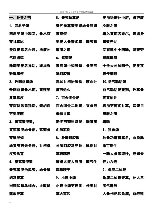 汤头歌诀白话解中医用