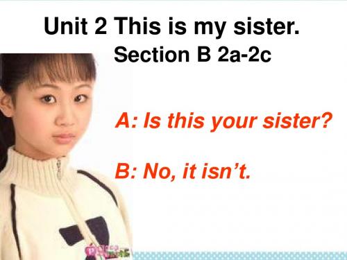 七年级英语2 This is my sister阅读课