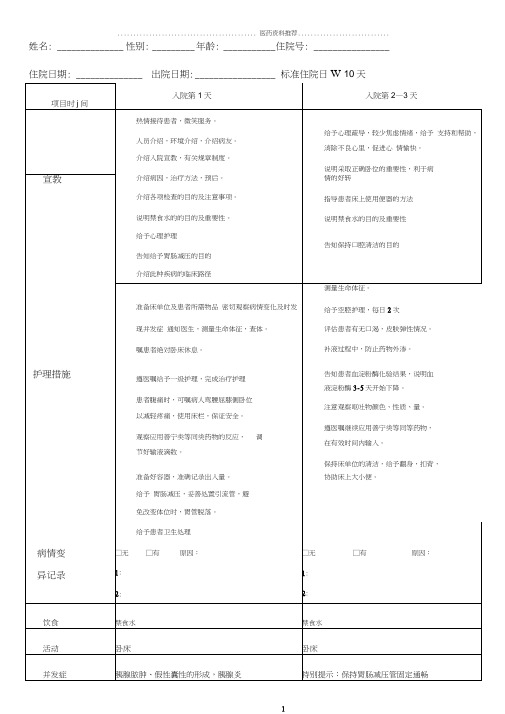 急性胰腺炎临床路径精编版