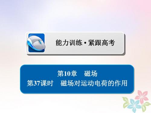 (全国版)19版高考物理一轮复习第10章磁场37磁场对运动电荷的作用习题课件