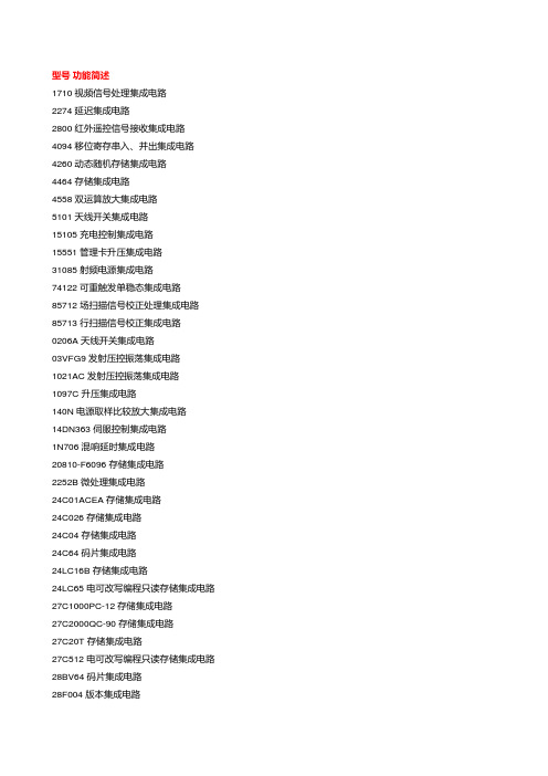 三极管型号
