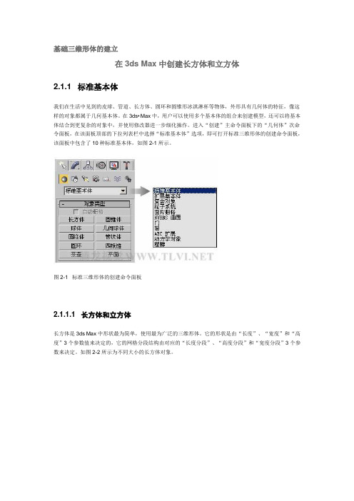 3DS max精品详细教程(从入门到精通)2 基础三维形体的建立