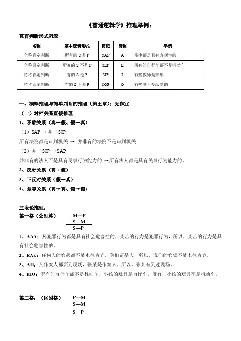 逻辑学 推理举例