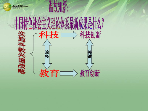 九年级政治全册 第二单元第四课实施科教兴国战略课件 新人教版