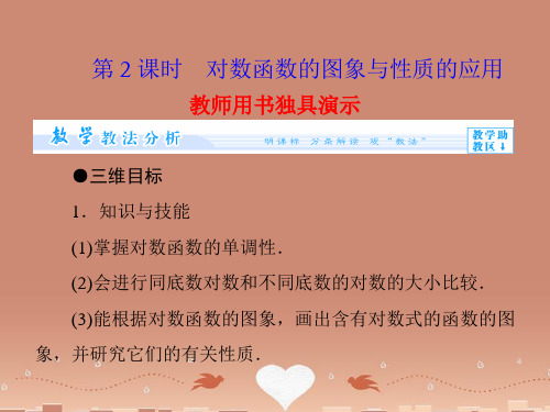 (教师用书)高中数学 3.2.2 第2课时 对数函数的图像和性质的应用同步教学课件 苏教版必修1