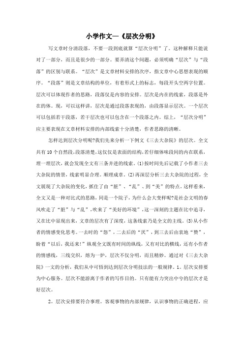 作文《层次分明》