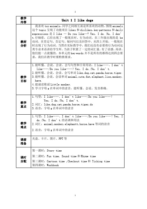 译林小学英语四上 Unit 1