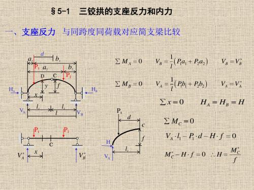 结构力学5三铰拱