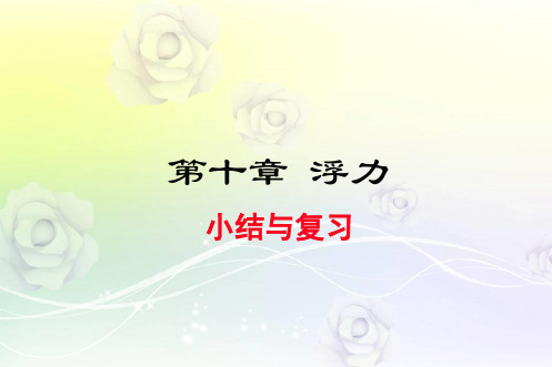 最新人教版八年级物理下册 第十章 小结与复习 优质课件