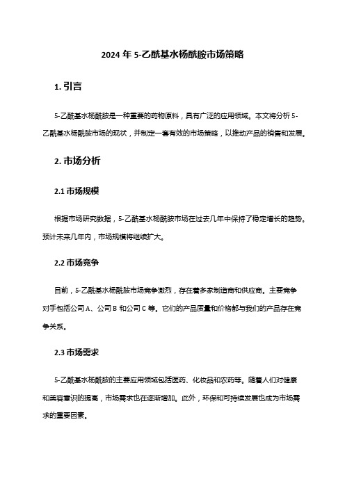 2024年5-乙酰基水杨酰胺市场策略