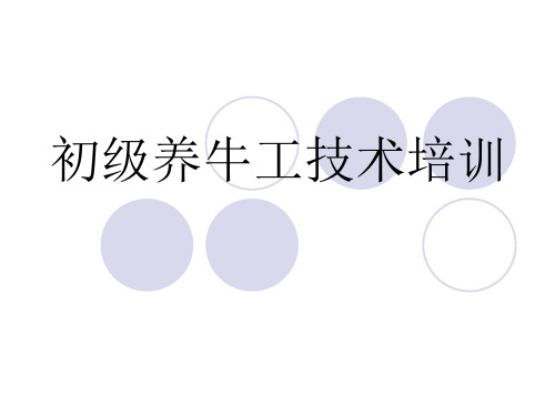 初级养牛工技术培完本精品PPT课件