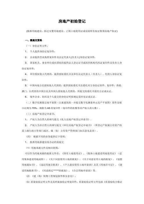 房地产初始登记
