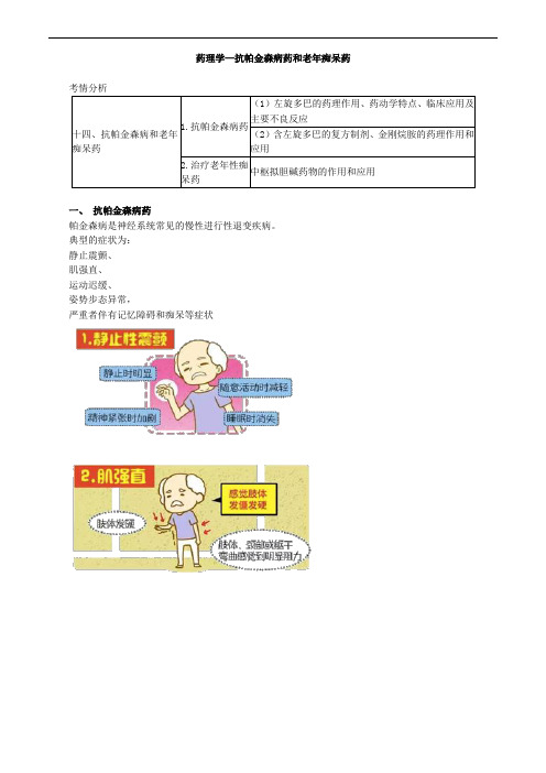 药理学—抗帕金森病药和老年痴呆药