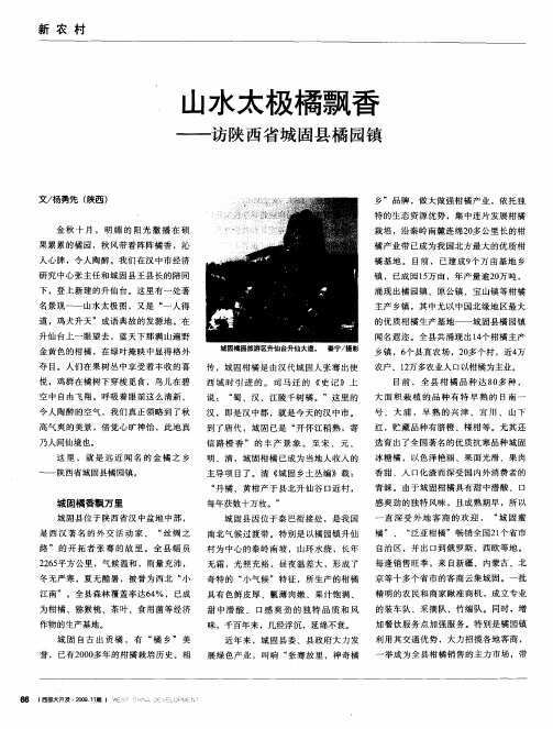 山水太极橘飘香——访陕西省城固县橘园镇