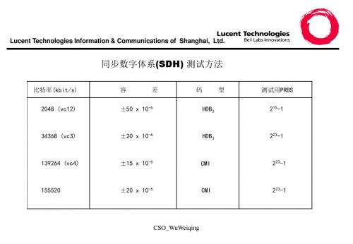 SDH测试