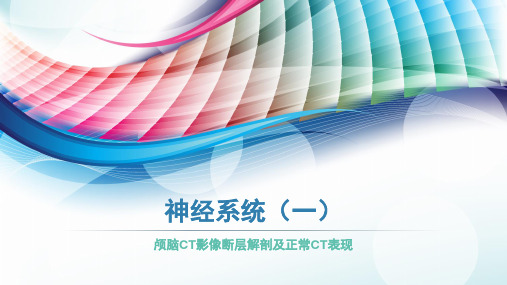 神经系统(一)颅脑CT影像断层解剖及正常CT表现