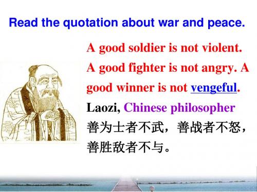 外研版选修6：Module 6 War and Peace(共64张PPT)详解