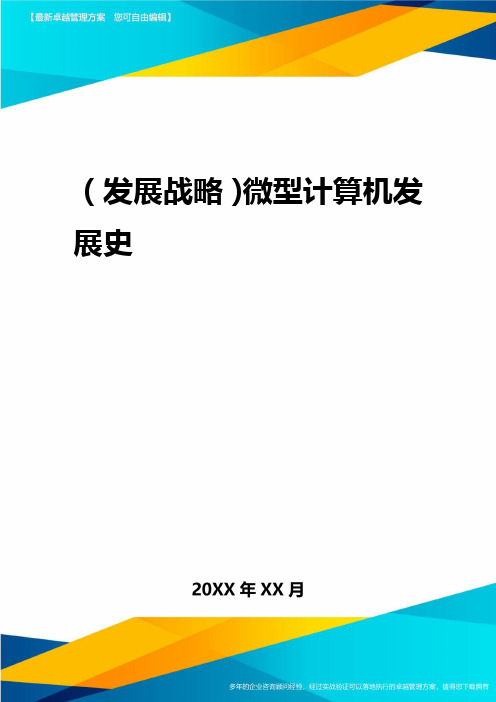 2020年(发展战略)微型计算机发展史