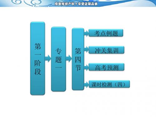 2013年高考数学(理)二轮复习 专题一 详解答案 第四节   不等式 安徽、陕西、江西详解答案