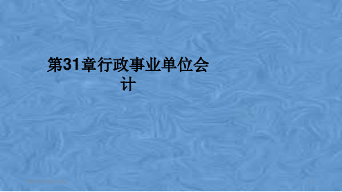 第31章行政事业单位会计