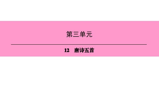 人教部编版语文八年级上册课件：12 唐诗五首 (共21张PPT)